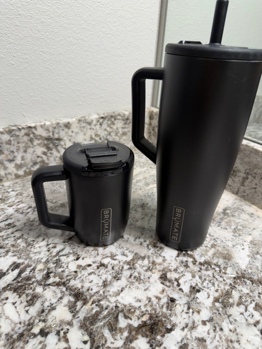Brumate Matte Black Insulated Travel Tumbler 45oz & Mug Set 15oz - Picture 10 of 11